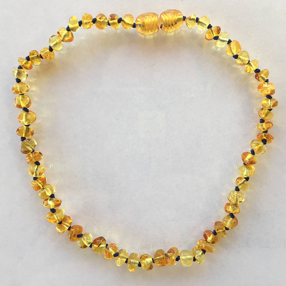 Child Amber Necklace - Coloured Thread